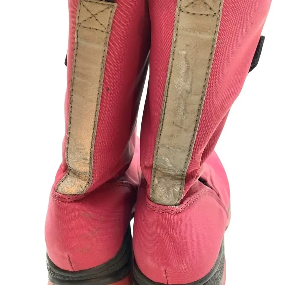 Lands End Girls Kids Pink Waterproof Warm Winter Boots Sledding Play sz 2